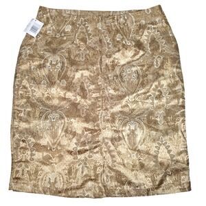 NWT Vintage Womens Size 10 Gold Metallic Holiday Classics Skirt